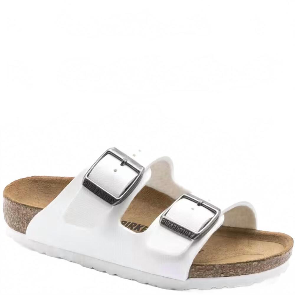 NEW BIRKENSTOCK kid's arizona birko-flor sandals in white